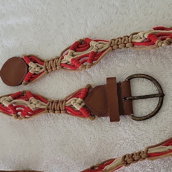 Vintage Boho 70's Macrame Belts. One With Beads And Tie Close, One Has A Buckle - Picture 10 of 16